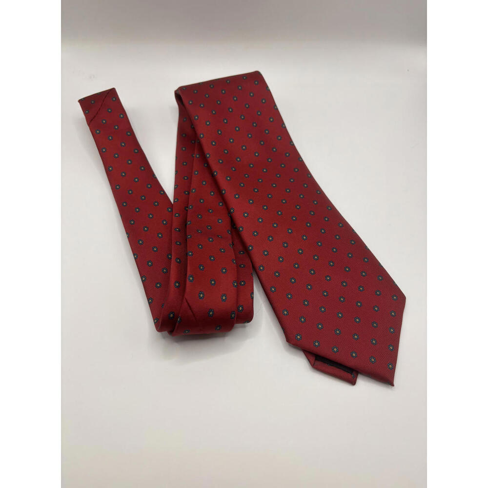 Pierre Cardin Red Floral Pattern Men's New Standard Silk Tie